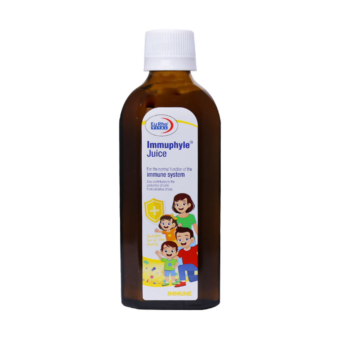 شربت مولتی ویتامین مدل Immuphyle حجم 200 میلی لیتر Eurho Vital Immuphyle Juice Syrup 200 ml