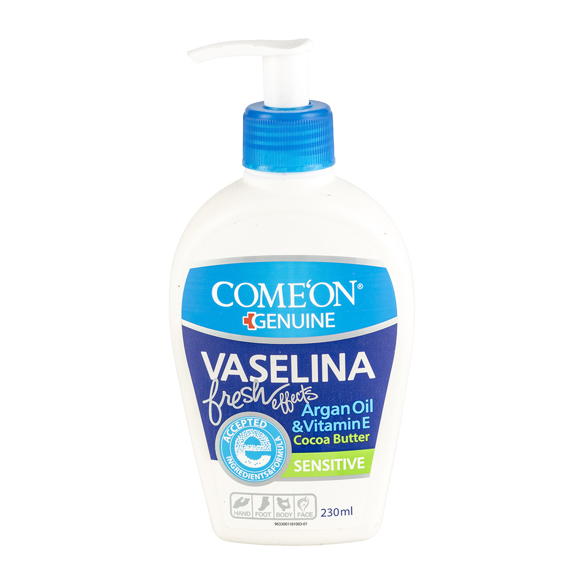 کرم وازلین روغن آرگان و ویتامین E حجم 230میل Comeon Geneva Vaselina