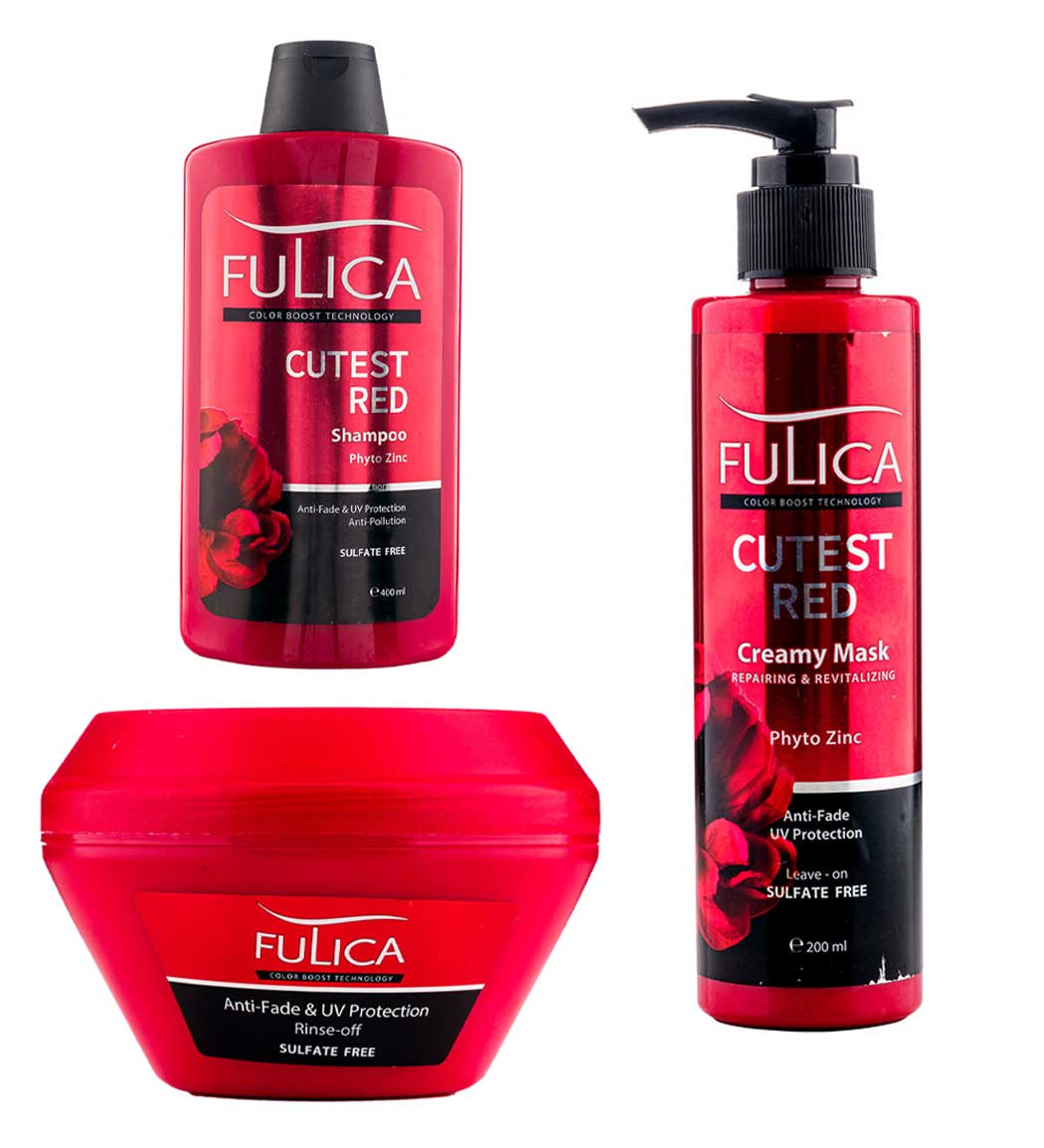پک مراقبت از موهای قرمز فاقد سولفات Fulica Red Hair Care Pack