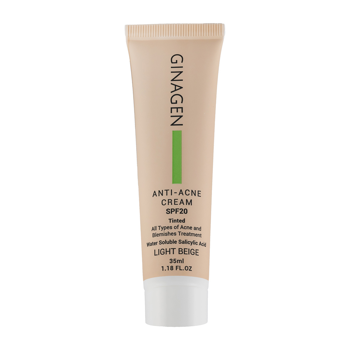 کرم آنتی آکنه رنگی 35 میل Ginagen Anti Acne Cream 35ml