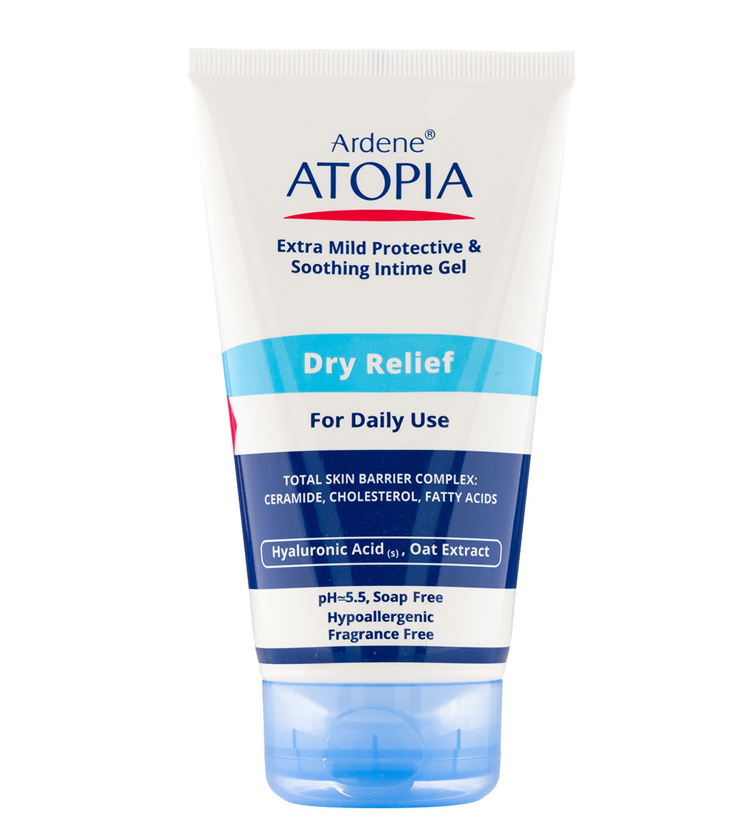 ژل بهداشتی بانوان بسیار ملایم مدل Dry Relief  اتوپیا Ardene Atopia Dry Relief Soothing Intime Gel 150ml