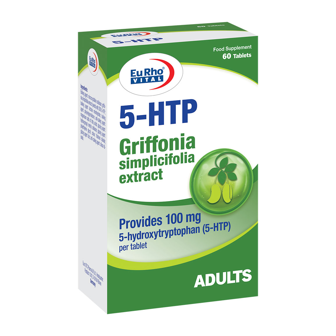 قرص اچ تی پی 5 بسته 60 عددی Eurho Vita HTP 5  60 Tablet