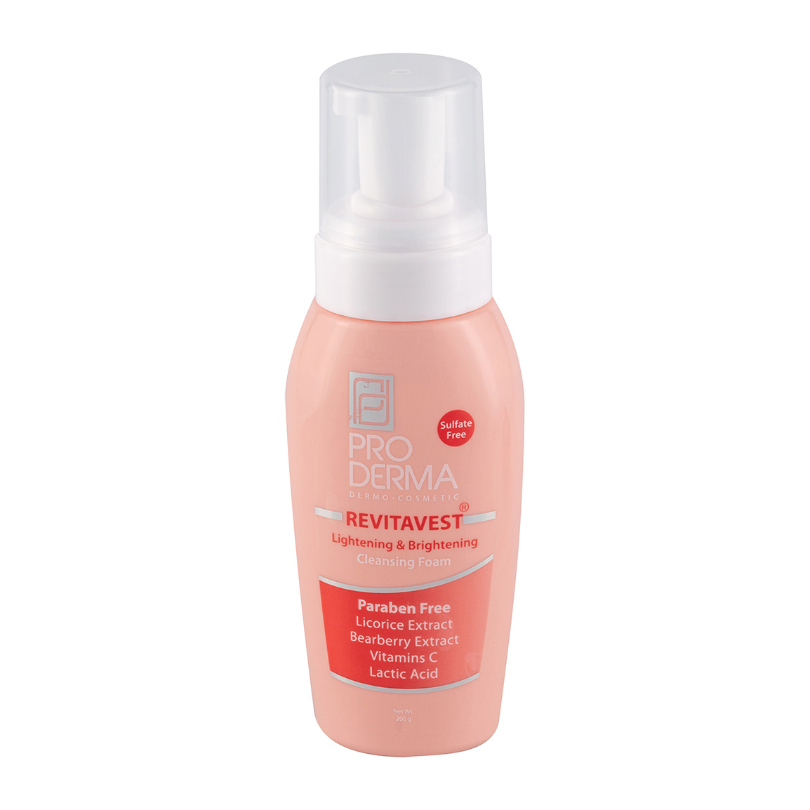 فوم شستشو حجم 200 میلی لیتر Proderma Foaming Face Wash And Lightenimg 200ml