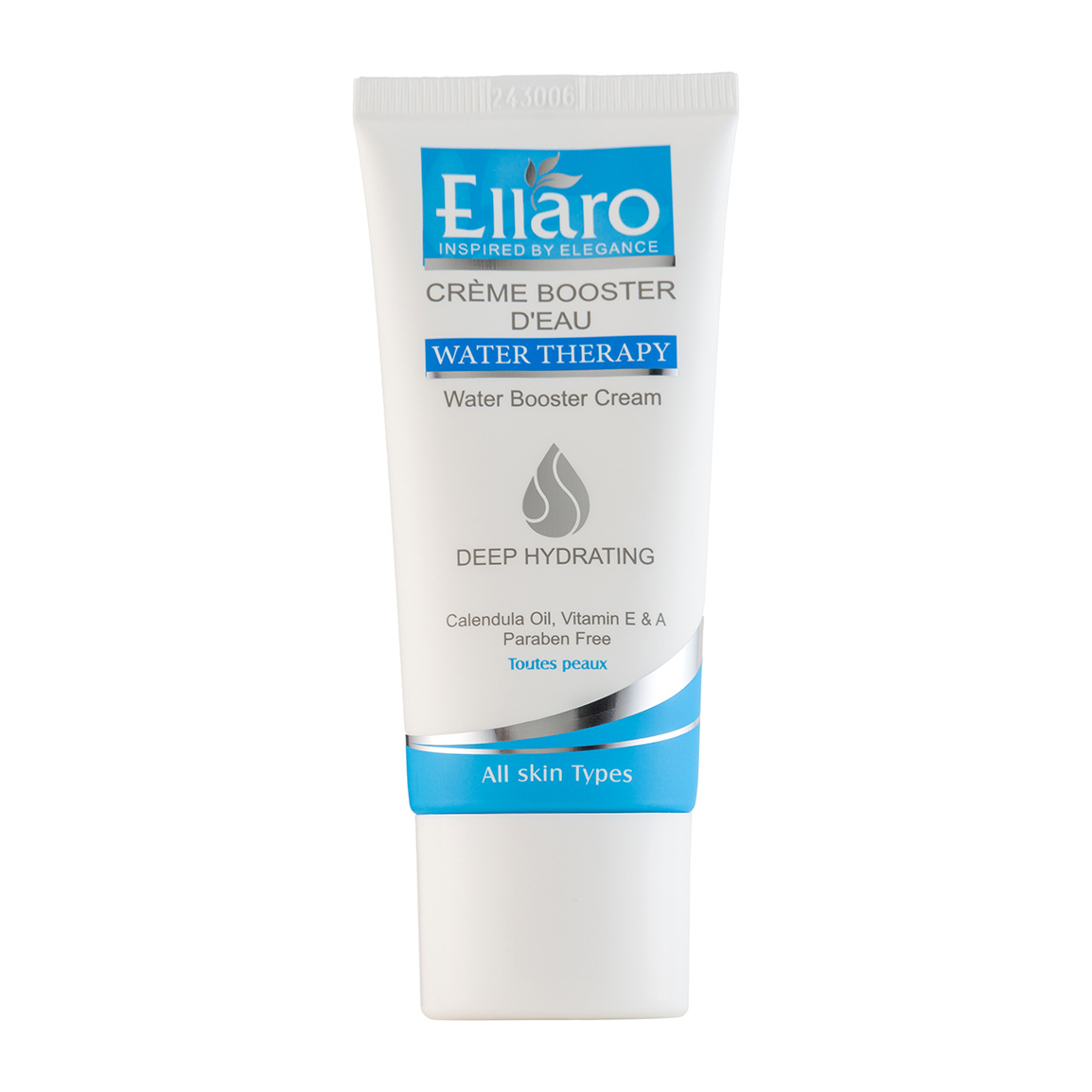 کرم آبرسان و تقویت کننده مناسب انواع پوست حاوی ویتامین E حجم 50میل Ellaro Water Booster Cream With Vitamin E 50ml