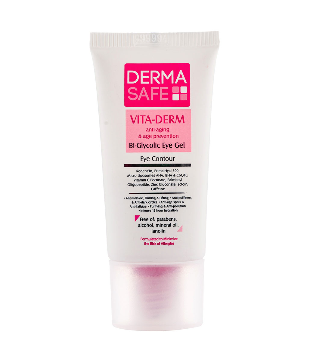 ژل ضد چروک و مرطوب کننده دور چشم  20میل Derma Safe Eye Gel 20ml