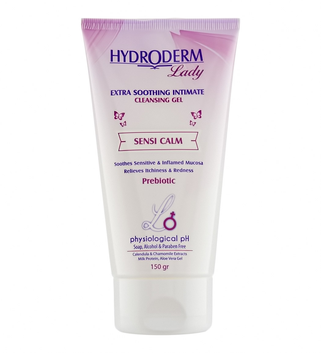 ژل بهداشتی بانوان لیدی سنسی کالم مخصوص مخاط حساس و تحریک پذیر 150میل Hydroderm Lady Sensi Calm Extra Soothing Intimate Cleansing Gel 150ml