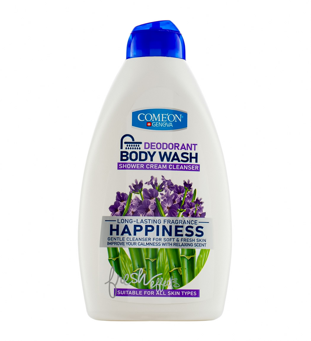شامپو بدن کرمی شاداب کننده مناسب انواع پوست 510میل Comeon Happiness Shower Cream Cleanser For All Skin Types 510ml