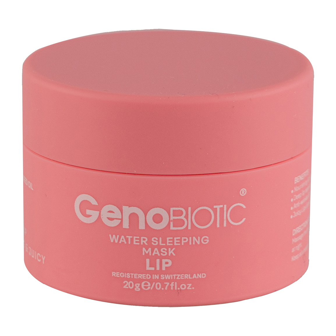 ماسک خواب شب مخصوص لب حجم 20 گرم Geno Biotic Water Sleeping Mask Lip