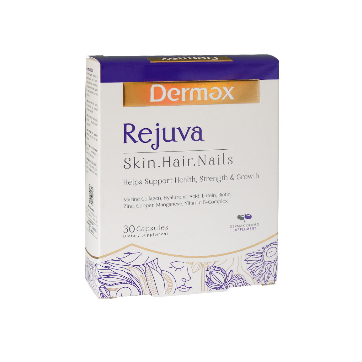 کپسول رجوا بسته 30 عددی Dermax Rejuva Skin Hair Nails 30 Caps