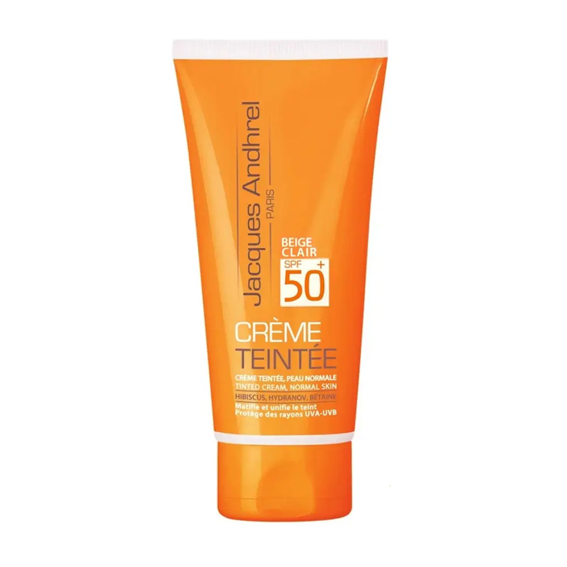 کرم ضد آفتاب رنگی SPF 50 مناسب پوست های خشک و معمولی حجم 50 میلی لیتر Jacques Andhrel Paris Sun ScreenCream SPF 50 For Dry and Normal Skin 50 ml