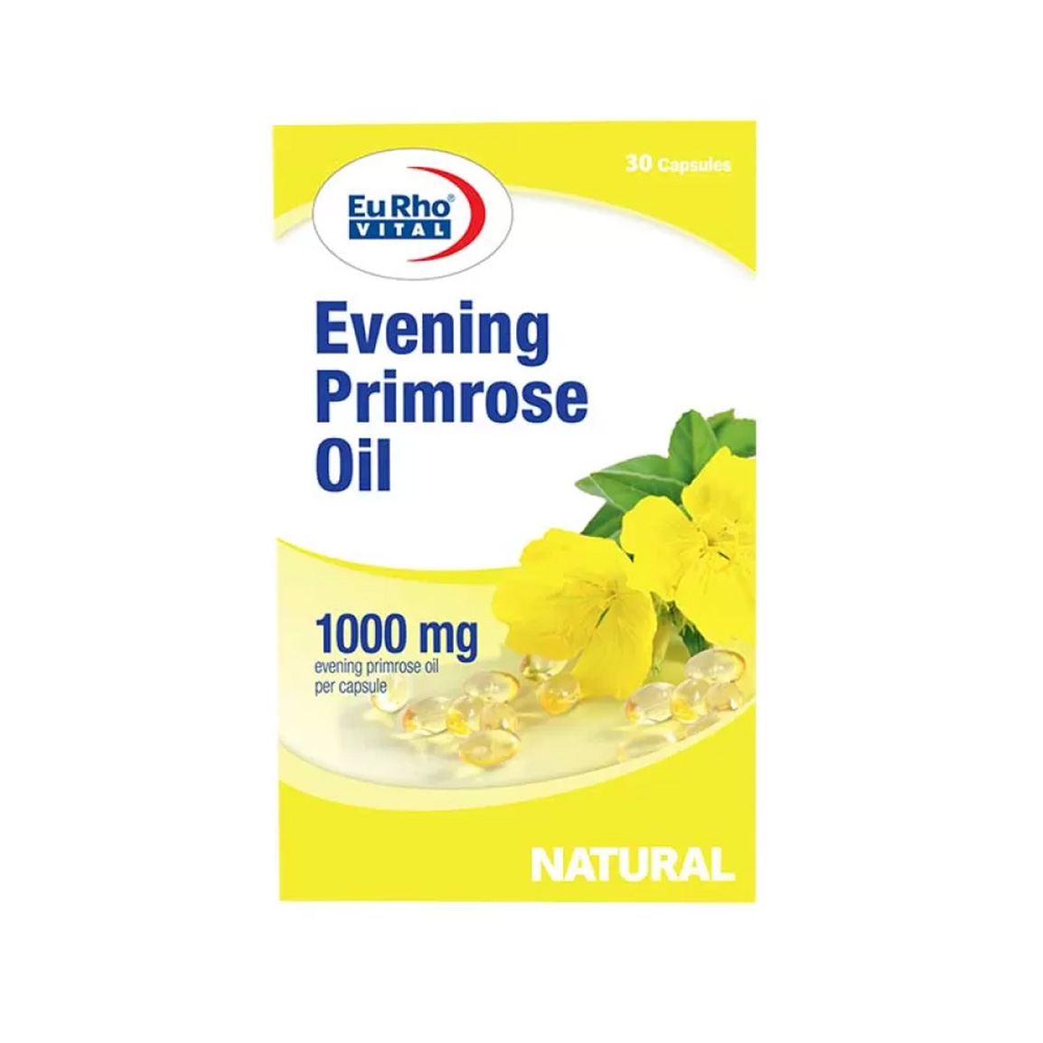 کپسول ژلاتینی روغن گل مغربی 1000 میلی پریم رز  گرمی بسته 30 عددی