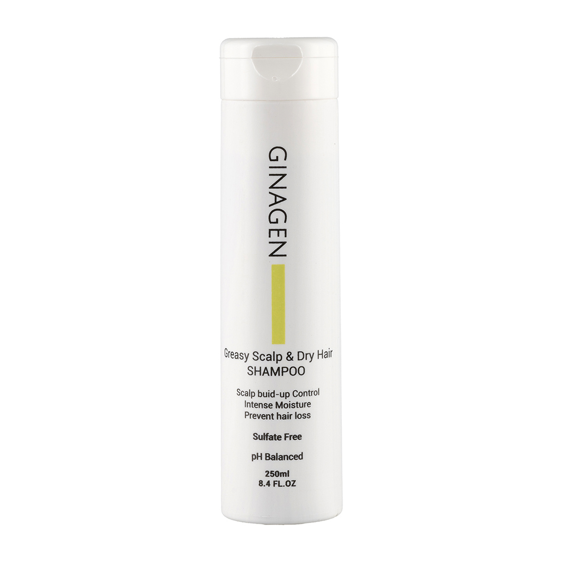 شامپو فاقد سولفات مناسب موهای خشک حجم 250 میلی لیتر Ginagen Shampoo For Dry Hair 250 ml