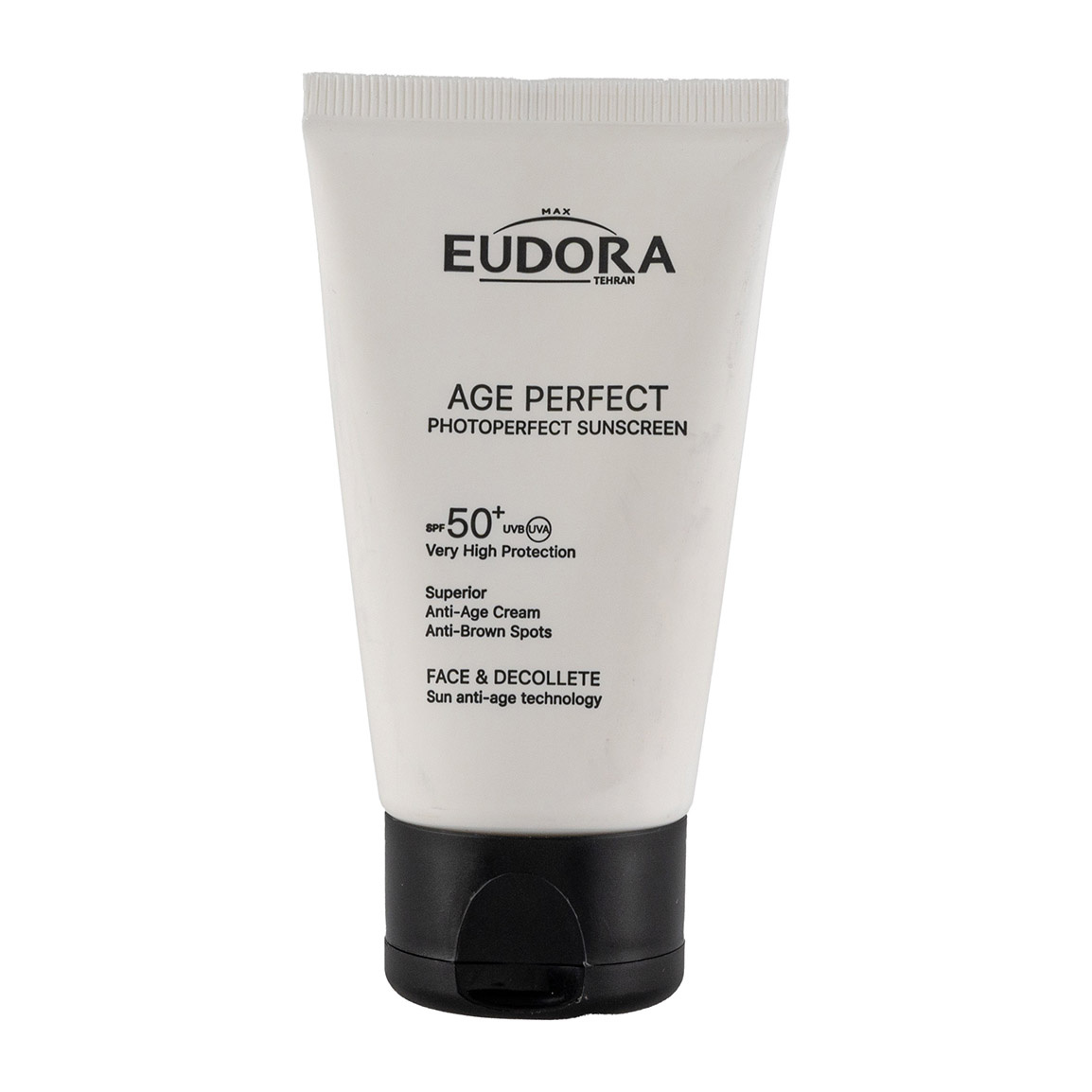 ادورا کرم ضد آفتاب بی رنگ با SPF 50 سری Age Perfect حجم 40 میلی لیتر Eudora Max Age Perfect SPF 50 Invisible Sunscreen 40 ml