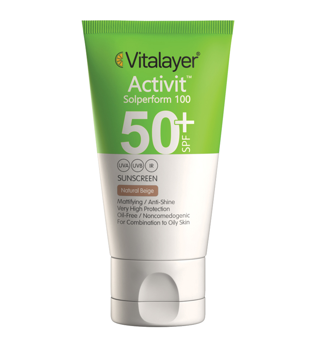 ضد آفتاب نچرال بژ  مدل اکتی ویت 40میل Vitalayer Activit Tinted Sunscreen 40ml