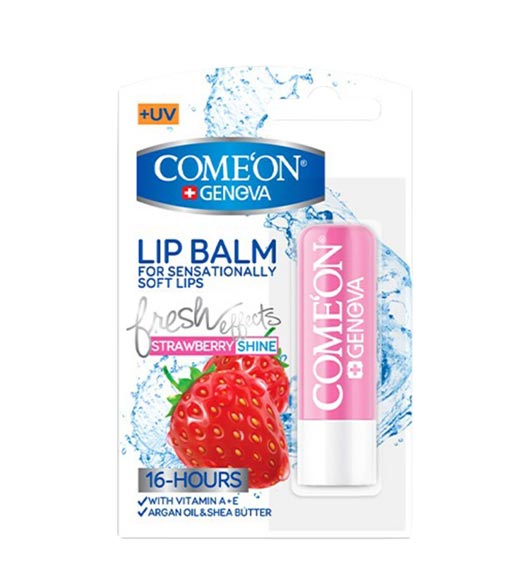 بالم نرم و براق کننده لب توت فرنگی Comeon Strawberry Lip Balm