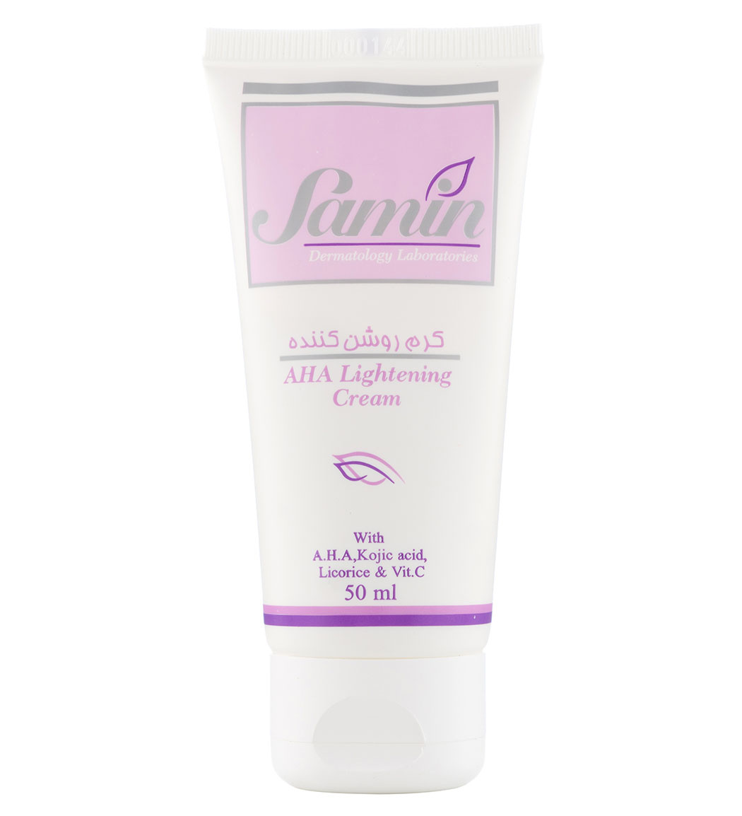 کرم روشن کننده 50میل LIGHTENING CREAM SAMIN AHA12%