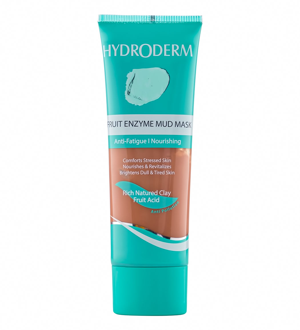 ماسک صورت گلی مغذی پوست حاوی گل رس و اسید میوه 100میل Hydroderm Fruit Enzyme Mud Mask 100ml