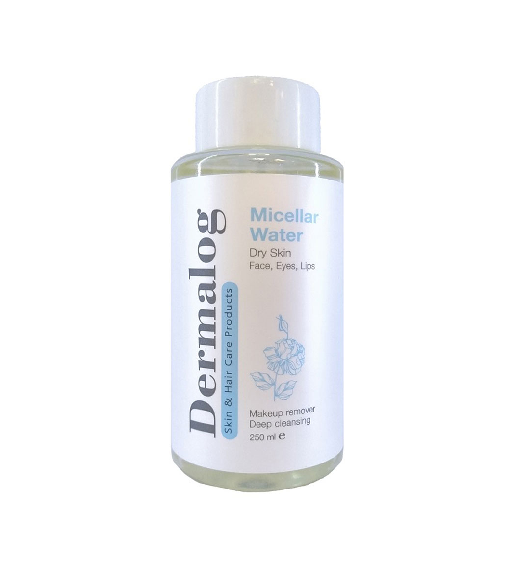 میسلار واتر مناسب پوست خشک 250میل Dermalog Micellar Cleansing Water For Dry Skin 250ml