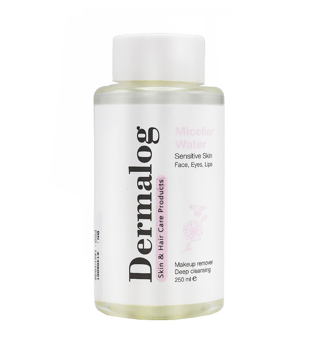 میسلار واتر مناسب پوست حساس 250میل Dermalog Micellar Cleansing Water For Sensitive Skin 250ml