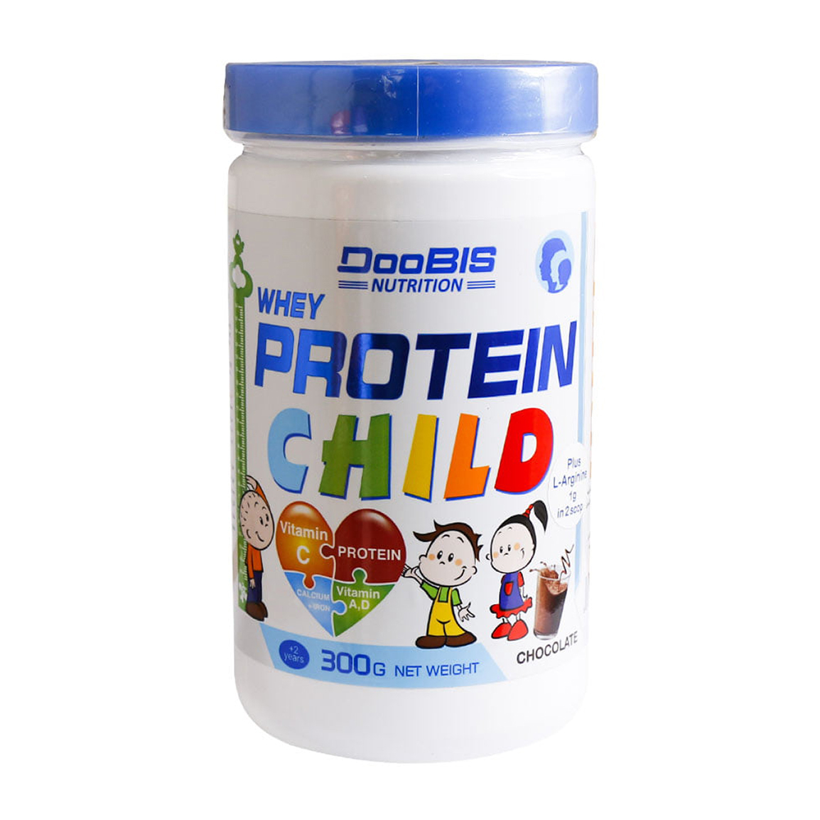 پودر پروتئین وی مخصوص کودکان با طعم شکلات وزن 300 گرم Doobis Whey Protein Child 300 g