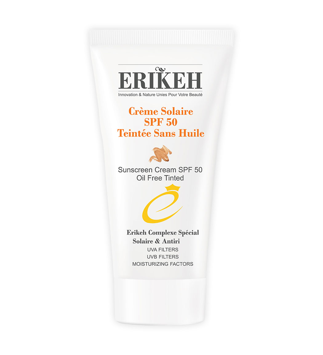 ضد آفتاب فاقد چربی رنگی اس پی اف 50 Erikeh Oil Free Tinted Sunscreen Spf50