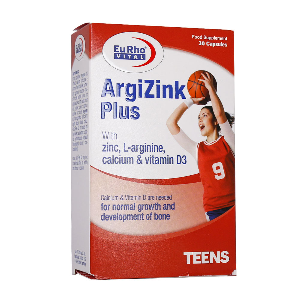 کپسول آرژی زینک پلاس  بسته 30 عددی Eurho Vital Argizink Plus 30 Caps