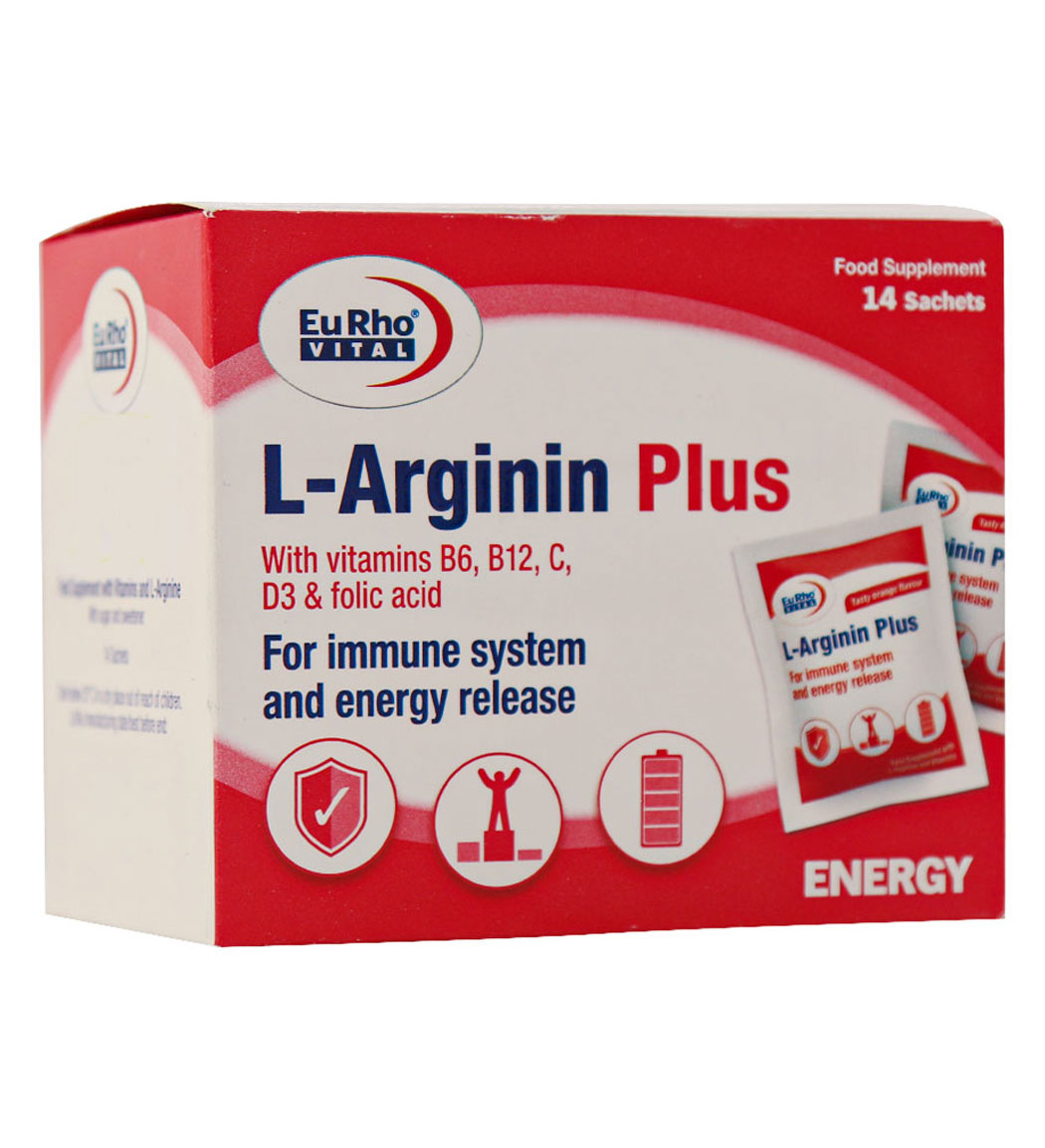 ساشه ال آرژنین پلاس بسته 14 عددی Eurhovital L Arginin Plus 14 Sachets
