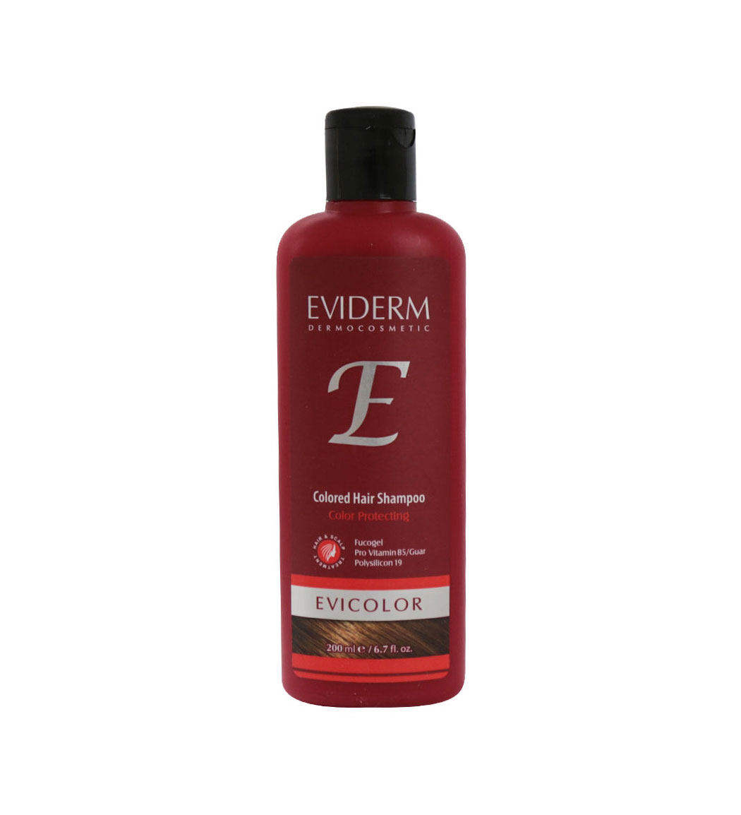 شامپو مناسب موهای رنگ شده حجم 200 میل Eviderm Evicolour Shampoo 200 ml