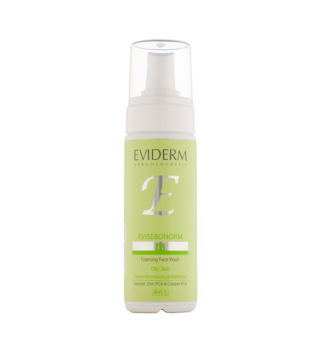 فوم شستشوی صورت مناسب پوست چرب حجم 150 میل Eviderm Foaming Face Wash For Oily Skin 150 ml