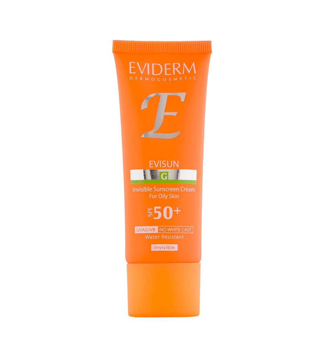 کرم ضدآفتاب بی رنگ مدل G مناسب پوست چرب حجم 40 میل Eviderm G Tinted Sunscreen Cream For Oily Skin 40 ml