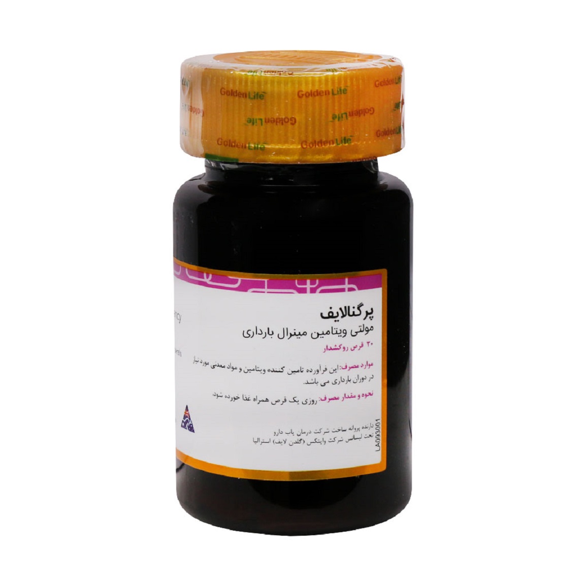 قرص مولتی ویتامین مینرال بارداری مدل پرگنالایف بسته 30 عددی Golden Life Pregnalife 30 Tab