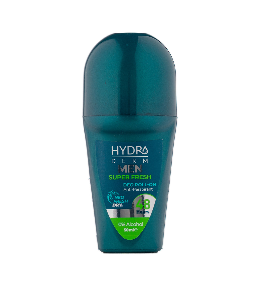 رولان ضد تعریق آقایان مدل Super Fresh حجم 50میل Hydroderm Men Super Fresh Deo Roll On 50ml