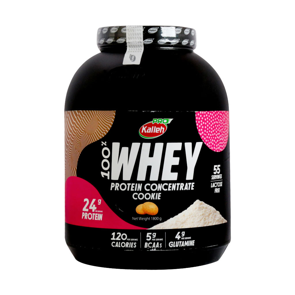 پودر پروتئین Whey Pro با طعم کوکی وزن 1800 گرم Kalleh Pro Cookie Whey Protein Powder 1800 g