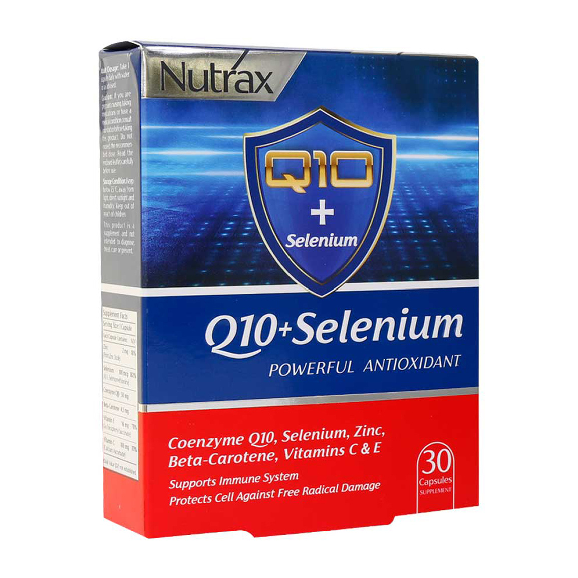 کپسول کیوتن پلاس سلنیوم  بسته 30 عددی Nutrax Q10 Plus Selenium 30 Capsules