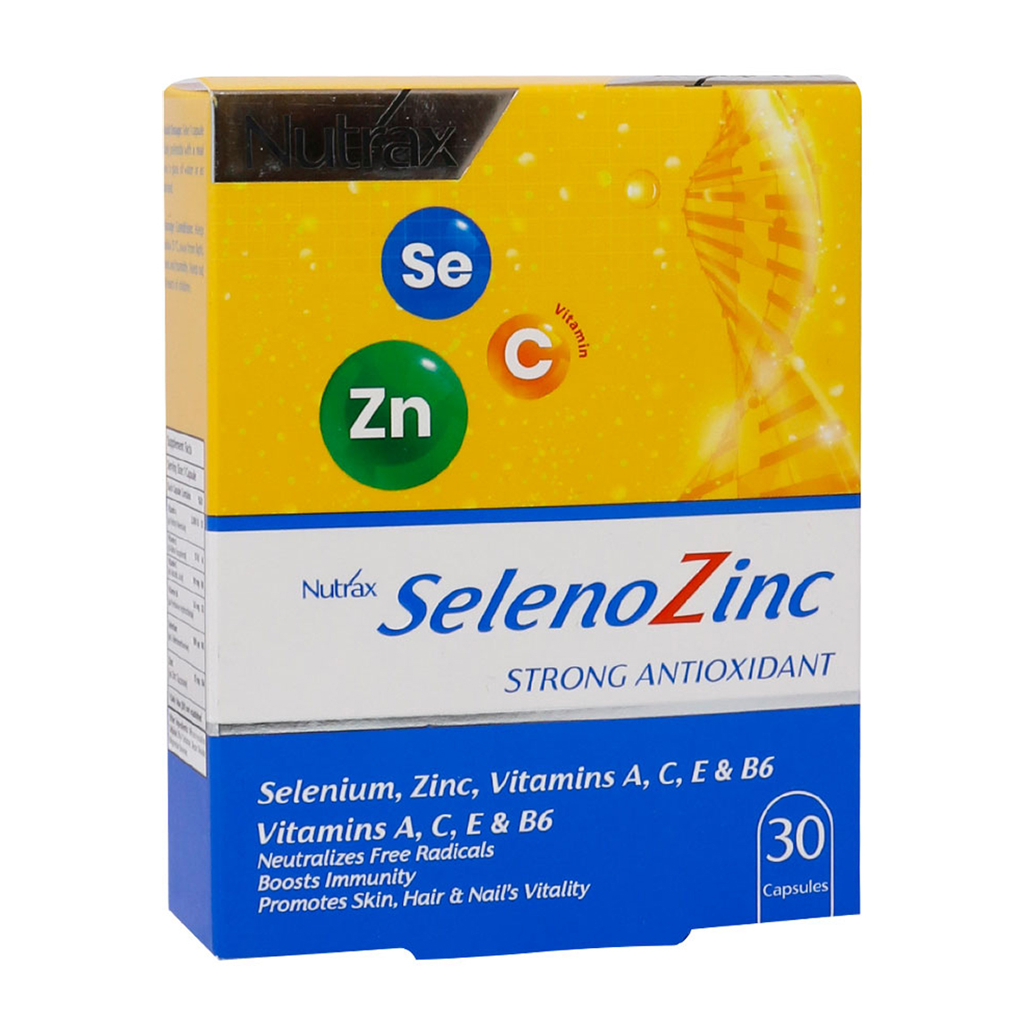 کپسول Selenozink بسته 30 عددی Nutrax SelenoZinc 30 Capsules