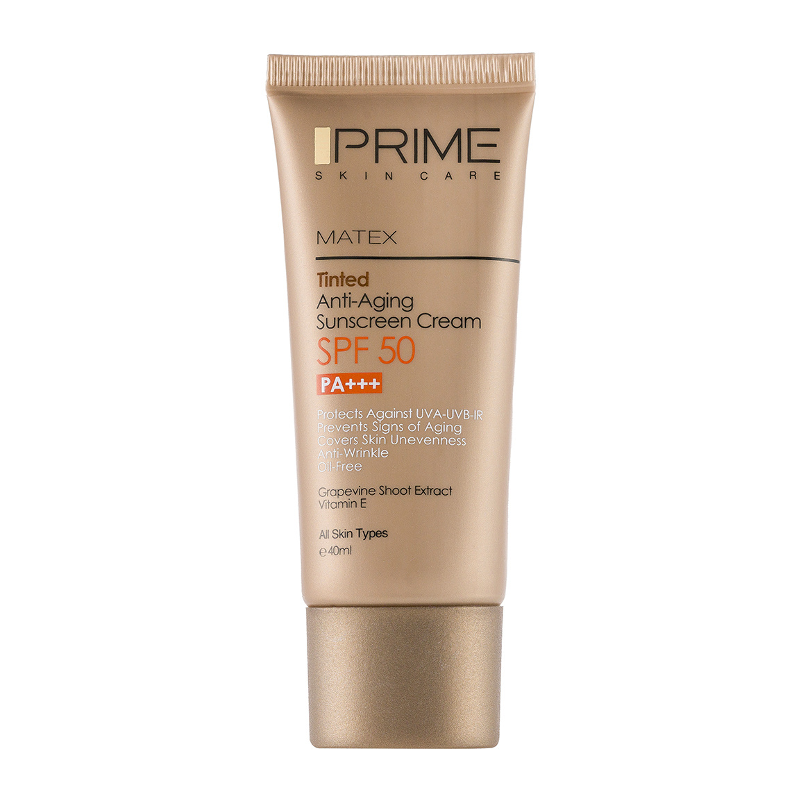 ضد آفتاب بژ طبیعی جوان کننده اس پی اف 50 prime tinted rejuvenating sunscreen cream