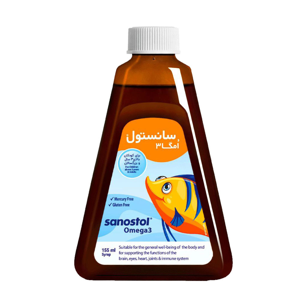 شربت سانستول امگا3  حجم 155 میلی لیتر Sanostol Omega 3 Syrup 155 ml