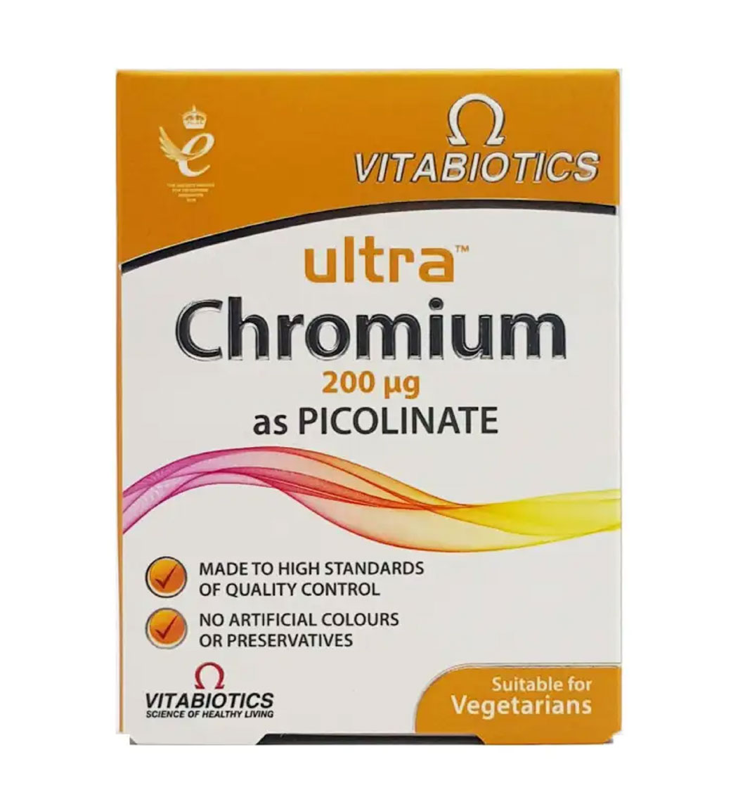 قرص Ultra Chromium بسته 60 عددی Vitabiotics Ultra Chromium 60 Tablets