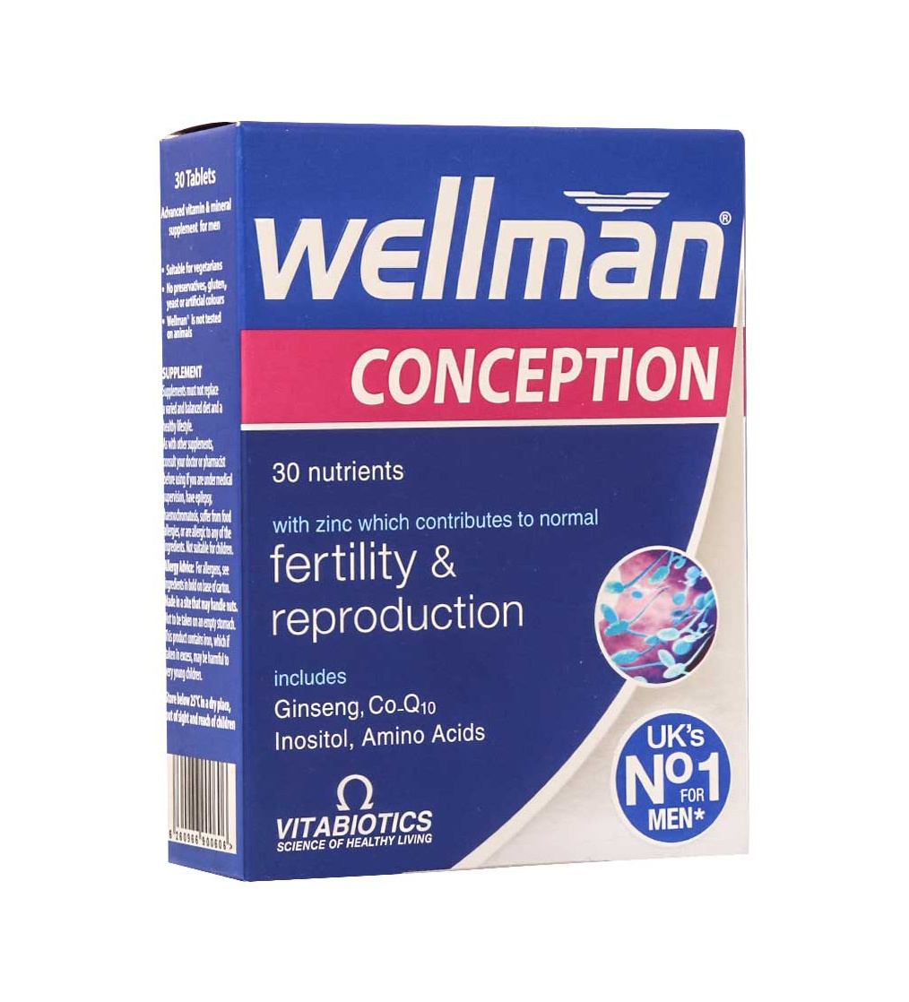قرص مولتی ویتامین آقایان مدل Wellman Conception بسته 30 عددی Vitabiotics Wellman Conception 30 Tabs
