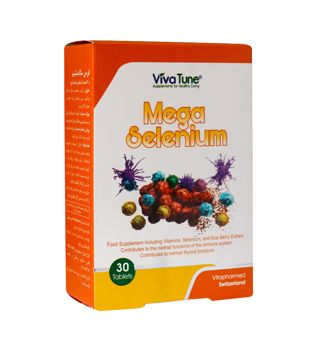 قرص Mega Selenium بسته 30 عددی Vivatune Mega Selenium 30 Tablets