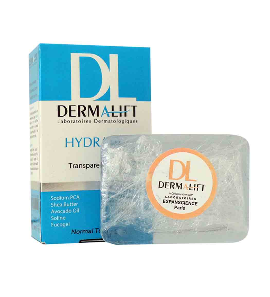 پن شفاف مرطوب کننده پوست هیدرالیفت شوینده غیرصابونی 100گرم Dermalift Hydralift Hydralift Transparent Moisturizing Syndet Bar For Normal To Dry Skin 100g
