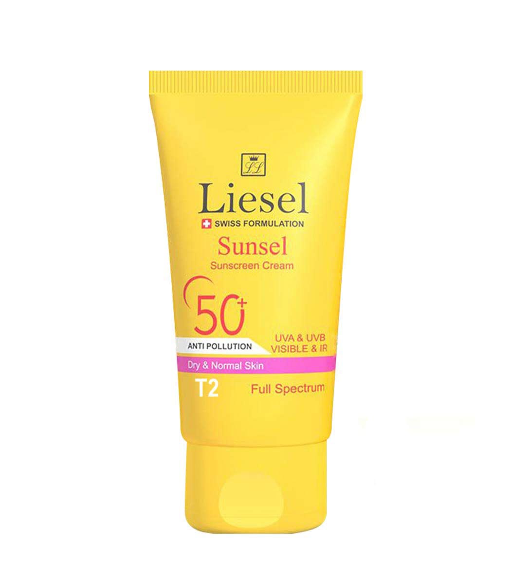 کرم ضد آفتاب اس پی اف 50 مناسب پوست های خشک و نرمال سانسل Liesel Sunsel SPF50 Sunscreen Cream For Dry and Normal Skin