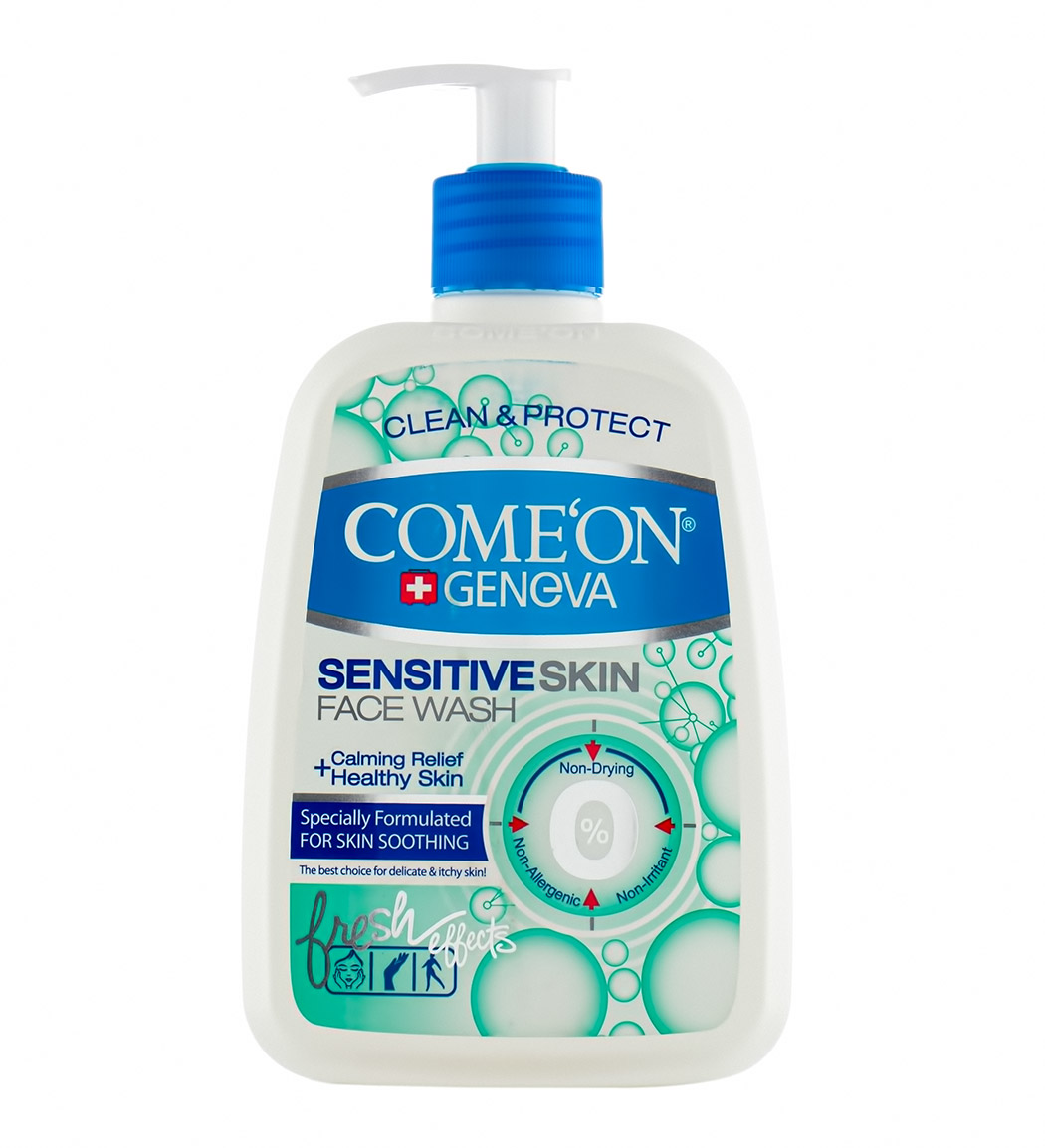 ژل شستشوی صورت مناسب پوست حساس 500میل Comeon Daily Face Wash For Dry And Sensitive Skin 500ml