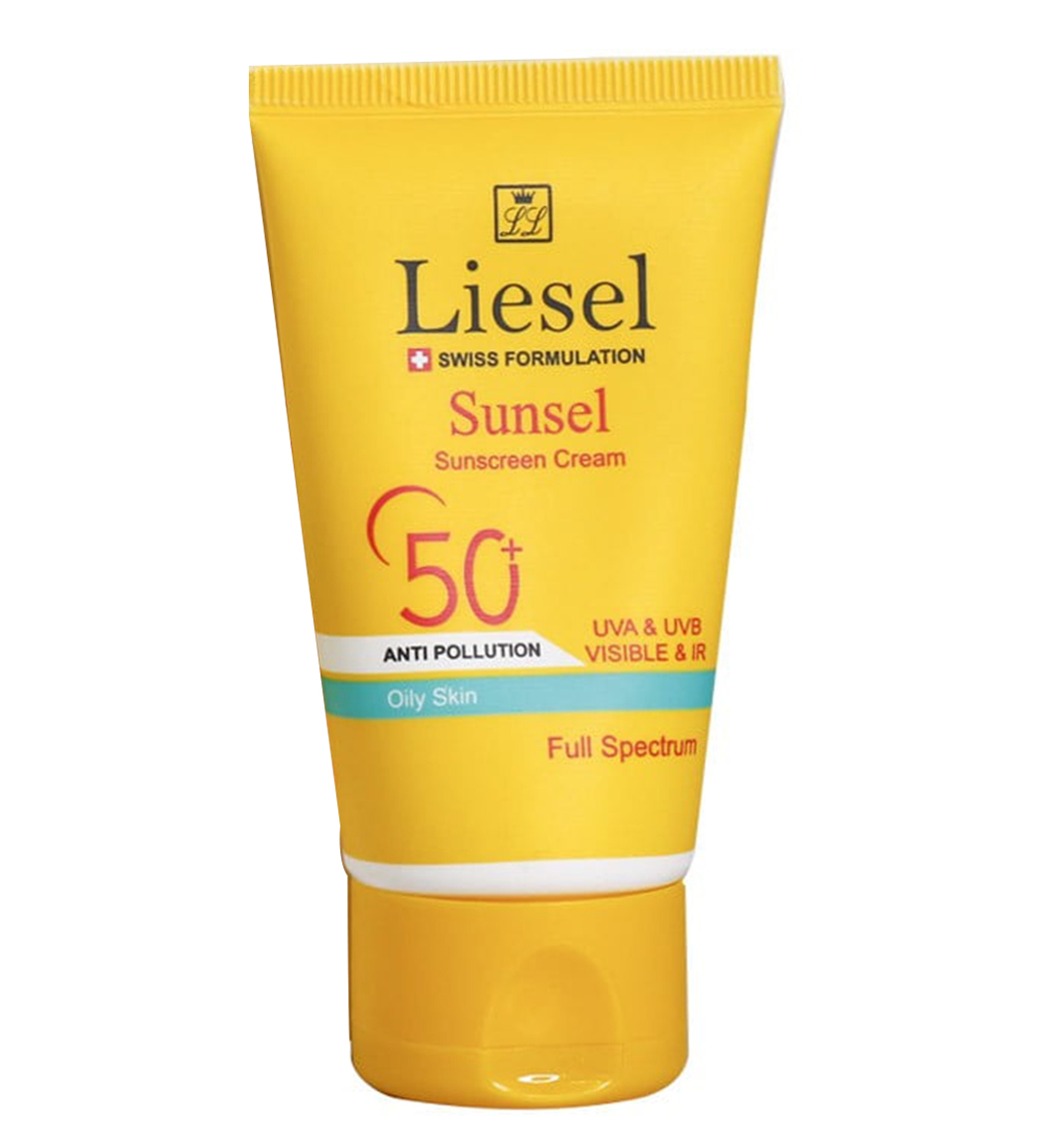کرم ضد آفتاب رنگی اس پی اف 50 مناسب پوست های چرب سانسل Liesel Sunsel SPF50 Sunscreen Cream For Oily Skin