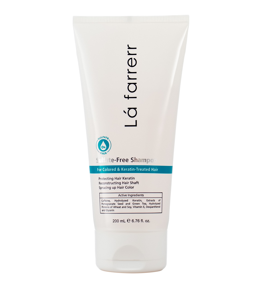 شامپو بدون سولفات مناسب موهای رنگ و کراتین شده 200میل Lafarrerr Sulfate Free Hair Shampoo 200ml