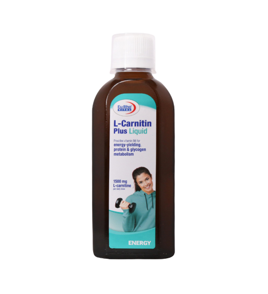 شربت ال کارنیتین پلاس لیکوئید با طعم لیمو حجم 200 میلی لیتر Eurho Vital L Carnitin Plus Liquid 200 ml