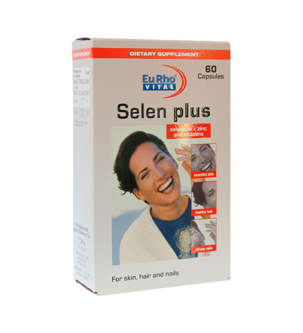 کپسول سلن پلاس بسته 60 عددی Eurho Vital Selen Plus 60 Caps