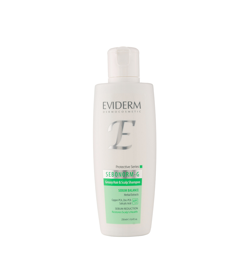 شامپو سبونورم تعدیل کننده چربی پوست و مو چرب حجم 250 میل Eviderm Sebonorm Palminex Anti Hair Loss Shampoo 250 ml