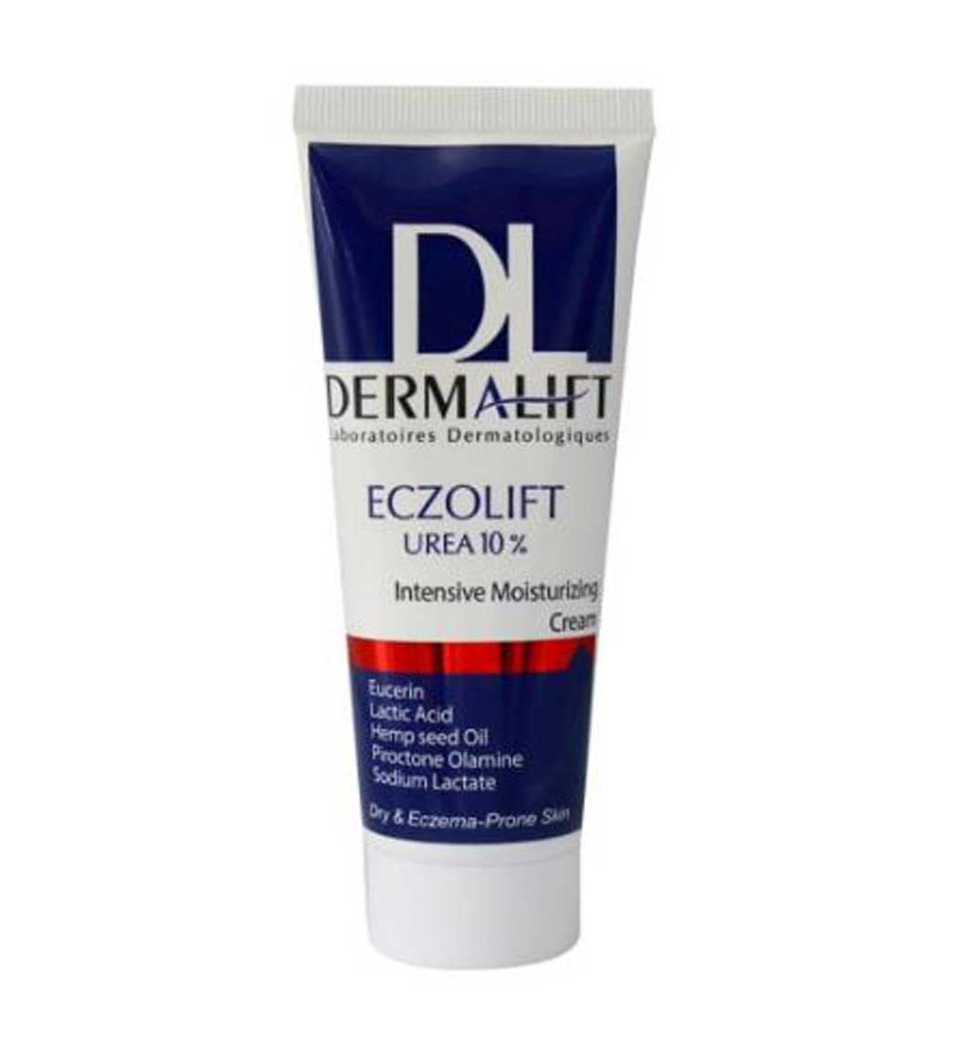 کرم مرطوب کننده و نرم کننده حاوی اوره و اوسرین 10 درصد 75میل Dermalift Eczolift With 10 Percent Urea Intensive Moisturizing Cream 75ml
