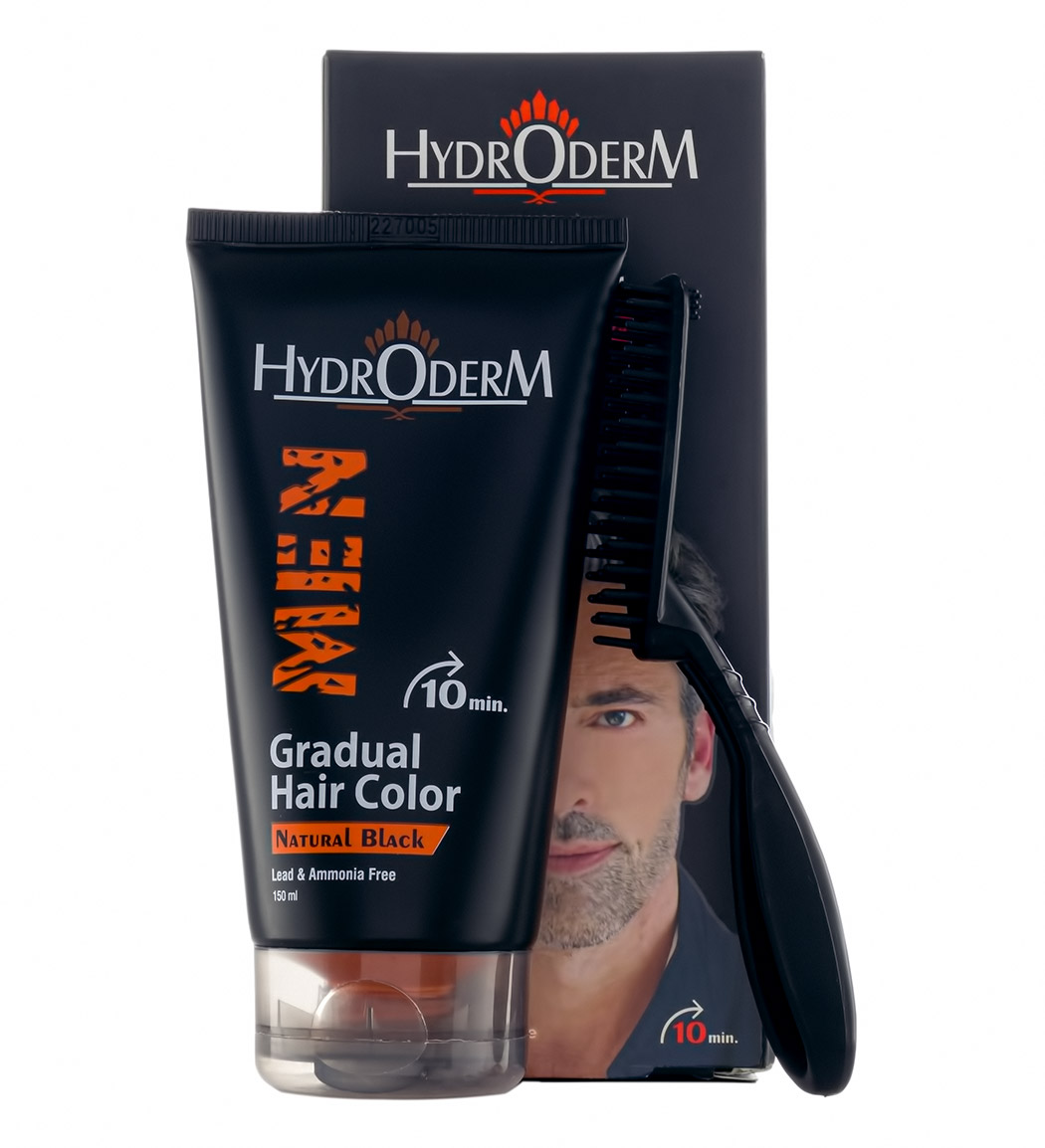 رنگ مو تدریجی آقایان 150میل Hydroderm Men Gradual Hair Color 150ml